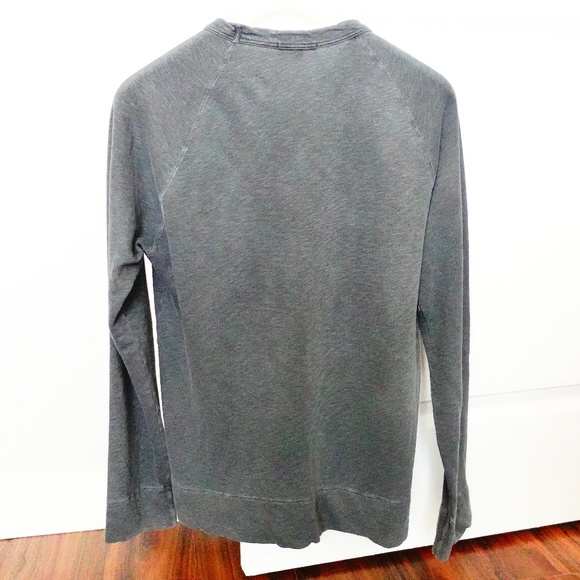 James Perse Mens Small Sweatshirt Size 1 GRAY Small Vintage Soft French Terry - Picture 2 of 4
